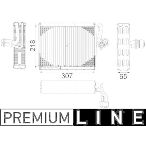 MAHLE Verdampfer, Klimaanlage BEHR *** PREMIUM LINE *** AE 122 000P
