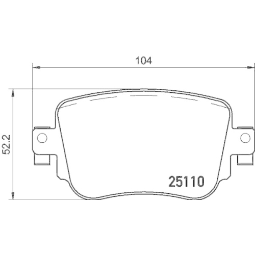 DON Bremsbelagsatz, Scheibenbremse PCP1309