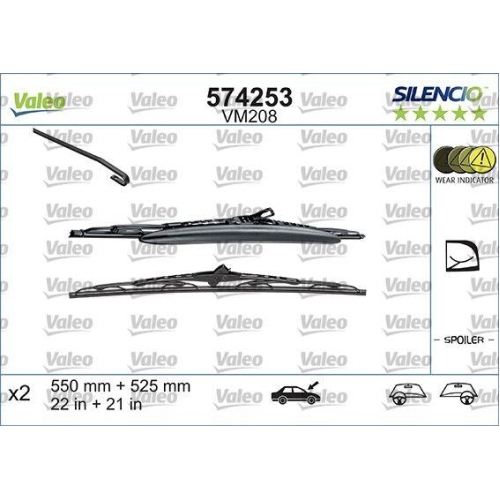VALEO Wischblatt SILENCIO CONVENTIONAL SET 574253