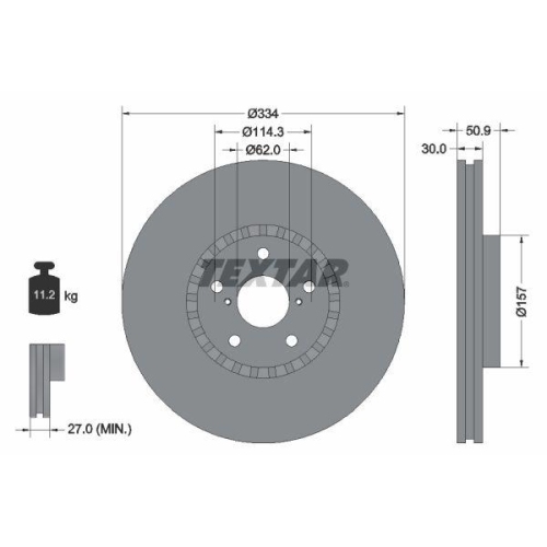 TEXTAR Bremsscheibe 92147900