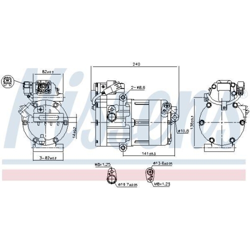NISSENS Kompressor, Klimaanlage ** FIRST FIT ** 891022