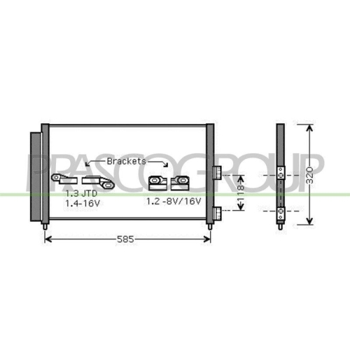 PRASCO Kondensator, Klimaanlage PrascoSelection FT133C006