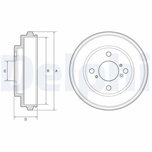 DELPHI Bremstrommel BF625