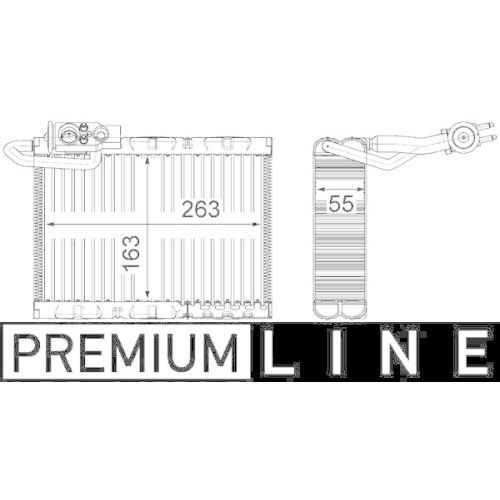 MAHLE Verdampfer, Klimaanlage BEHR *** PREMIUM LINE *** AE 126 000P