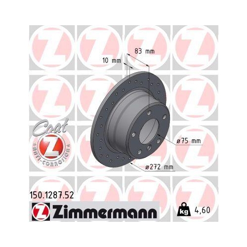 ZIMMERMANN Bremsscheibe SPORT Z 150.1287.52