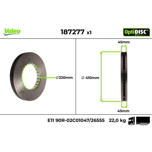 VALEO Bremsscheibe OptiDISC 187277