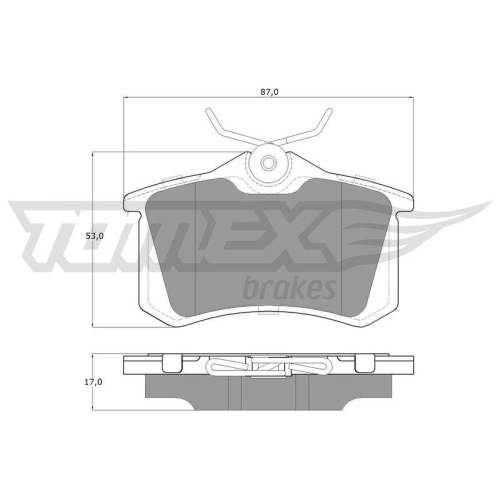 TOMEX Brakes Bremsbelagsatz, Scheibenbremse TX 16-24