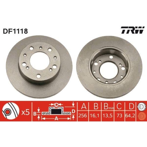 TRW Bremsscheibe DF1118