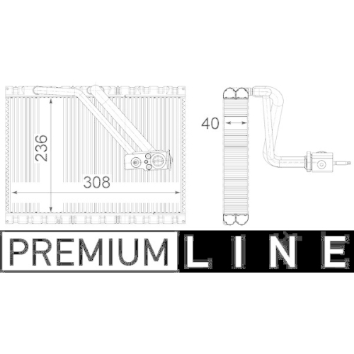 MAHLE Verdampfer, Klimaanlage BEHR *** PREMIUM LINE *** AE 127 000P