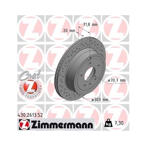 ZIMMERMANN Bremsscheibe SPORT Z 430.2613.52