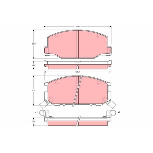 TRW Bremsbelagsatz, Scheibenbremse GDB1190