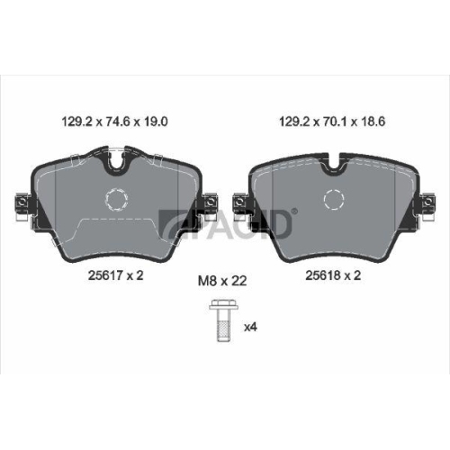 PAGID Bremsbelagsatz, Scheibenbremse T4227N