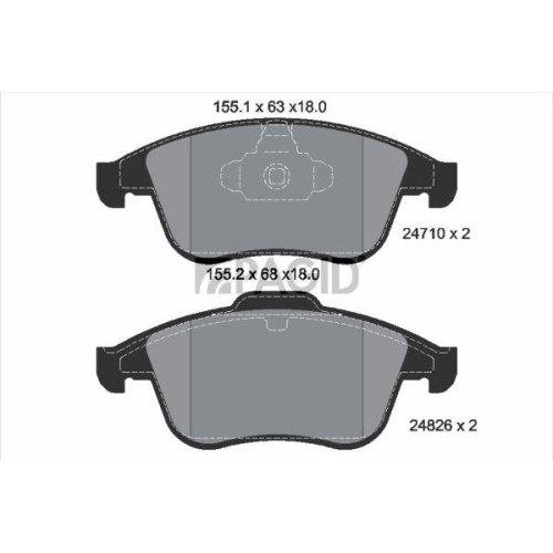 PAGID Bremsbelagsatz, Scheibenbremse T1851N