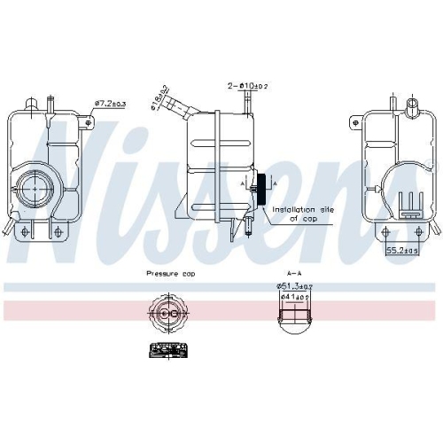 NISSENS Ausgleichsbeh&auml;lter, K&uuml;hlmittel ** FIRST FIT ** 996356