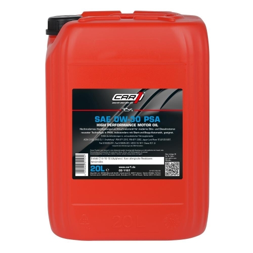 Motor&ouml;l Motoren&ouml;l CAR1 SAE 0W-30 PSA - 20 Liter Kanister CO 1157