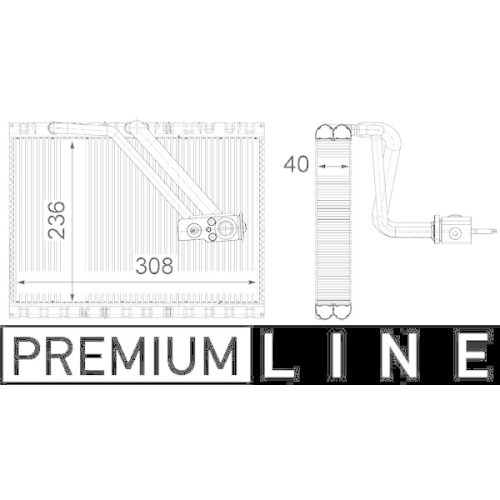 MAHLE Verdampfer, Klimaanlage BEHR *** PREMIUM LINE *** AE 128 000P