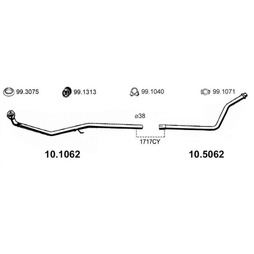 ASSO Abgasrohr 10.5062