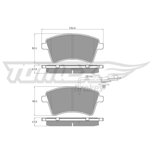 TOMEX Brakes Bremsbelagsatz, Scheibenbremse TX 15-841