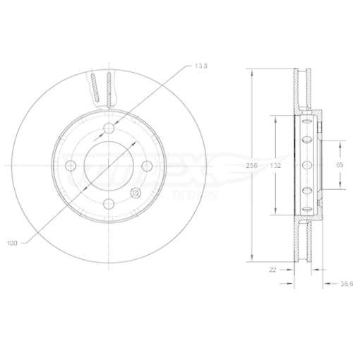 TOMEX Brakes Bremsscheibe TX 72-87