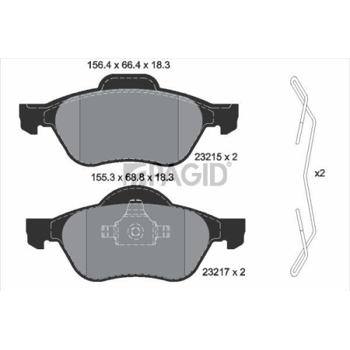 PAGID Bremsbelagsatz, Scheibenbremse T1212N