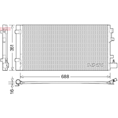 DENSO Kondensator, Klimaanlage DCN23031