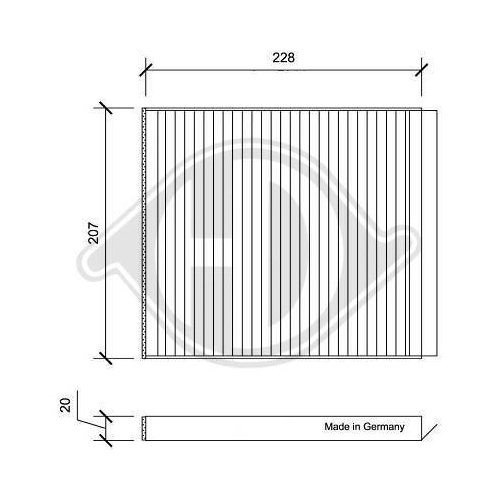 DIEDERICHS Filter, Innenraumluft DIEDERICHS Climate DCI0167