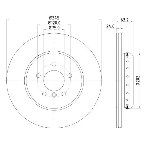 HELLA Bremsscheibe PRO High Carbon 8DD 355 123-231