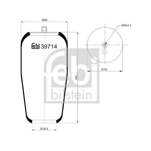 FEBI BILSTEIN Federbalg, Luftfederung 39714