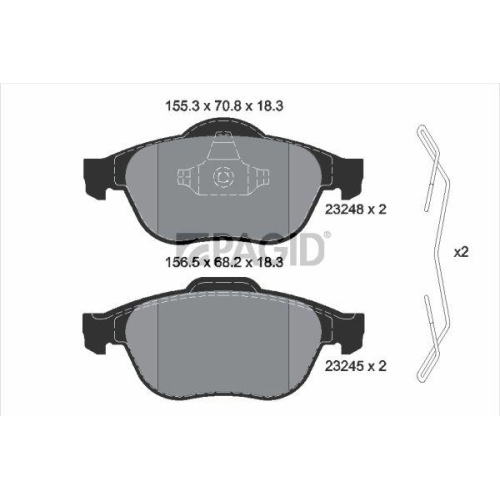 PAGID Bremsbelagsatz, Scheibenbremse T1214N