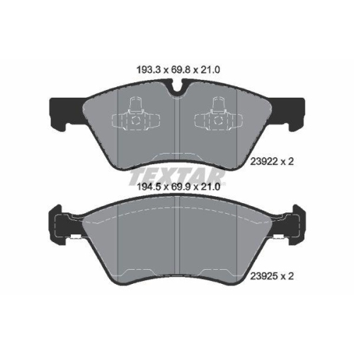 TEXTAR Bremsbelagsatz, Scheibenbremse epad 2392281
