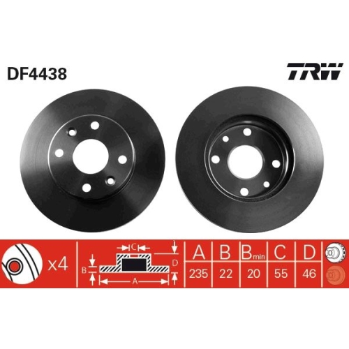 TRW Bremsscheibe DF4438