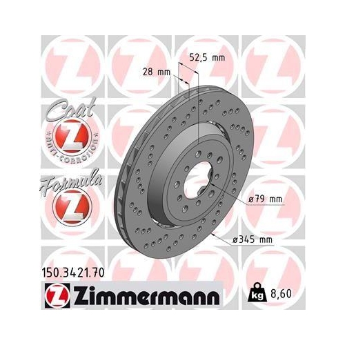 ZIMMERMANN Bremsscheibe FORMULA Z 150.3421.70