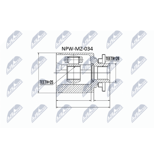NTY Gelenksatz, Antriebswelle NPW-MZ-034