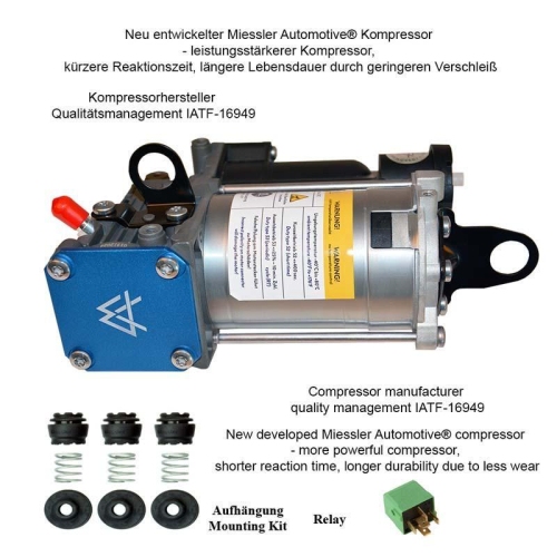 Kompressor Luftfederung 2432-01-1704 Miessler Automotive