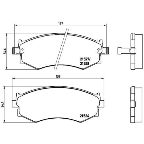 BREMBO Bremsbelagsatz, Scheibenbremse PRIME LINE P 30 002