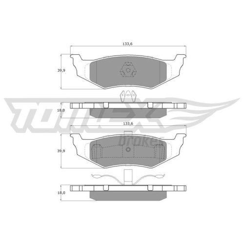 TOMEX Brakes Bremsbelagsatz, Scheibenbremse TX 15-91