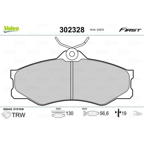 VALEO Bremsbelagsatz, Scheibenbremse FIRST 302328