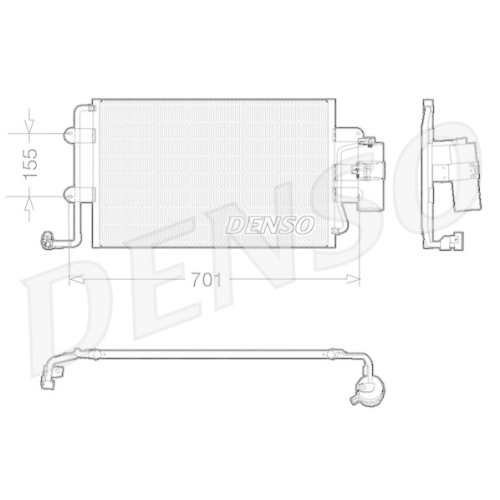 DENSO Kondensator, Klimaanlage DCN32025