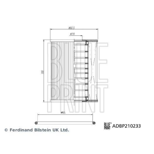 BLUE PRINT &Ouml;lfilter ADBP210233