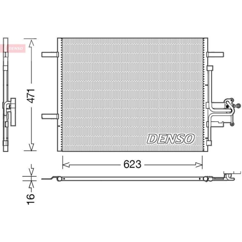 DENSO Kondensator, Klimaanlage DCN33010