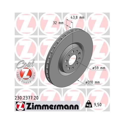 ZIMMERMANN Bremsscheibe COAT Z 230.2377.20