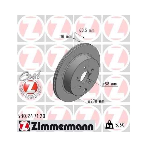 ZIMMERMANN Bremsscheibe COAT Z 530.2471.20