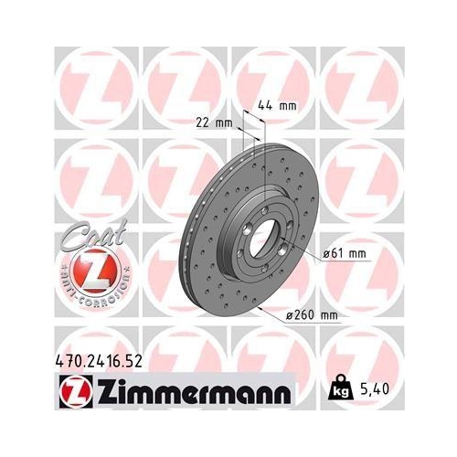 ZIMMERMANN Bremsscheibe SPORT Z 470.2416.52