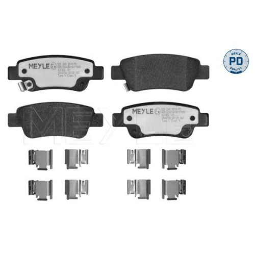 MEYLE Bremsbelagsatz, Scheibenbremse MEYLE-PD: Advanced performance and design. 025 246 3516/PD