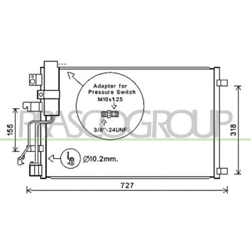 PRASCO Kondensator, Klimaanlage PrascoSelection DS710C003