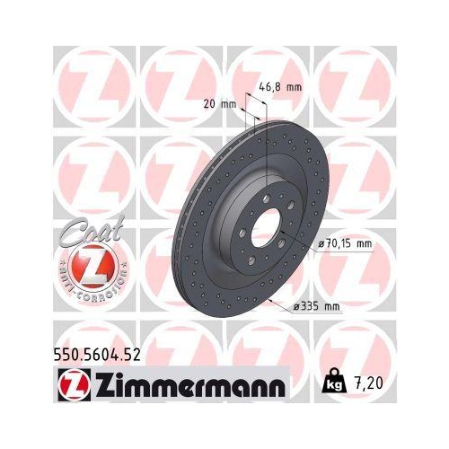 ZIMMERMANN Bremsscheibe SPORT Z 550.5604.52