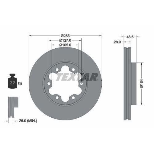 TEXTAR Bremsscheibe 92234900