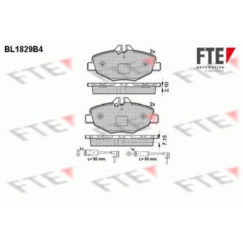 FTE Bremsbelagsatz, Scheibenbremse 9010408