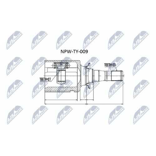 NTY Gelenksatz, Antriebswelle NPW-TY-009
