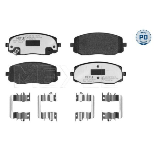 MEYLE Bremsbelagsatz, Scheibenbremse MEYLE-PD: Advanced performance and design. 025 242 7516/PD
